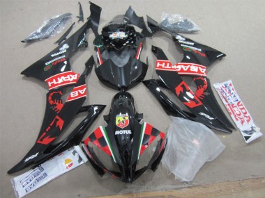 Schwarz Weißes Motul Yamaha R6 08-16 Verkleidungen