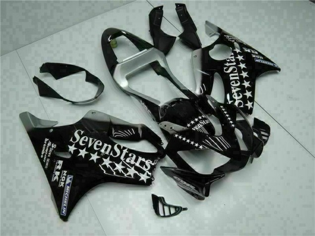 Schwarz Weißes SevenStarss Honda CBR 600 F4i 01-03 Verkleidungen