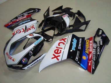 Schwarz Xerox Ducati 848 1098 1198 07-14 Verkleidungen