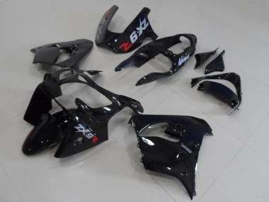 Schwarz mit grauen Aufklebern Kawasaki ZX9R 00-01 Verkleidungen