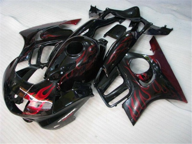 Schwarz rote Flamme Honda CBR 600 F3 95-98 Verkleidungen