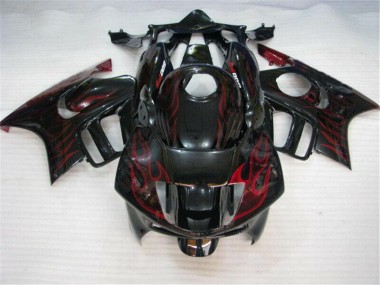 Schwarz rote Flamme Honda CBR 600 F3 95-98 Verkleidungen