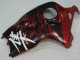 Schwarz rote Flamme Suzuki GSXR 1300 Hayabusa 96-07 Verkleidung