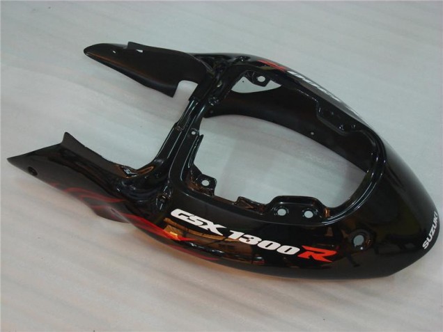 Schwarz rote Flamme Suzuki GSXR 1300 Hayabusa 96-07 Verkleidung