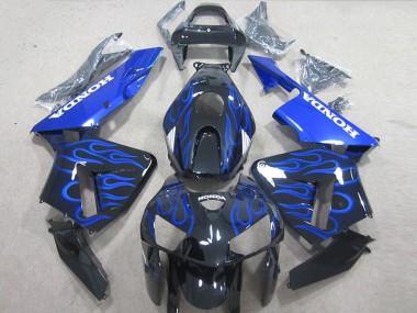 Schwarze Blau Flamme Honda CBR 600 RR 05-06 Verkleidungen