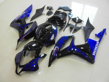 Schwarze Blau Flamme Honda CBR 600 RR 07-08 Verkleidungen