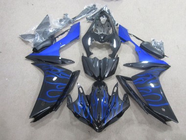 Schwarze Blau Flamme Yamaha R1 07-08 Verkleidungen