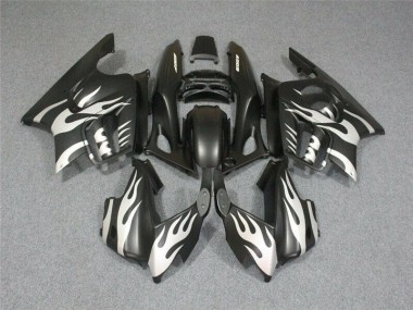 Schwarze Weiße Flamme Honda CBR 600 F3 95-98 Verkleidungen