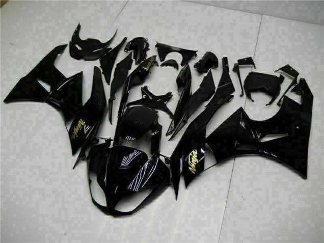 Schwarzgold Ninja Kawasaki ZX6R 09-12 Verkleidungen