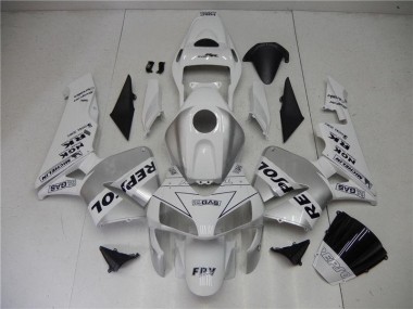 Silber Weiß Schwarz Repsol Honda CBR 600 RR 03-04 Verkleidungen