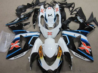 Weiß Blau Brux Dunkel Hund Suzuki GSXR 1000 K9 09-16 Verkleidungen