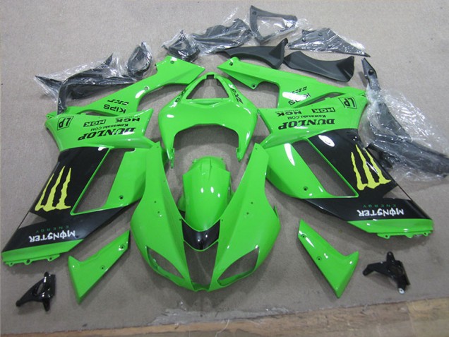 Weiß Blau Ninja Kawasaki ZX6R 07-08 Verkleidungen Weiß Blau Ninja Kawasaki ZX6R 07-08 Verkleidungen