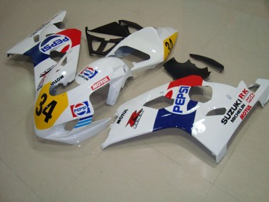 Weiß Blau Pepsi 34 Suzuki GSXR 750 K4 04-05 Verkleidungen