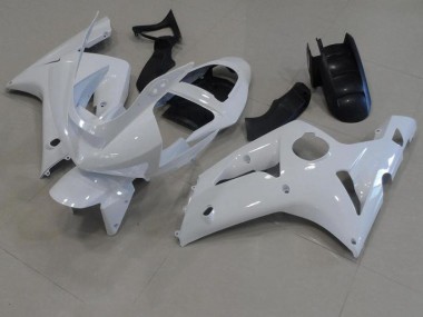 Weiß Kawasaki ZX6R 03-04 Verkleidungen