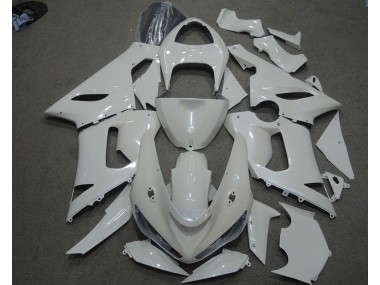 Weiß Kawasaki ZX6R 05-06 Verkleidungen