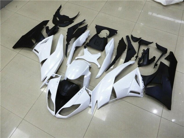 Weiß Kawasaki ZX6R 09-12 Verkleidungen