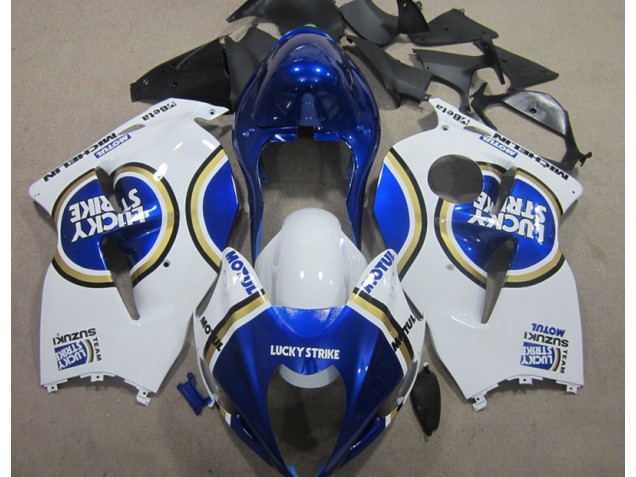Weiß Lucky Strike Blau Motul Suzuki GSXR 1300 Hayabusa 96-07 Verkleidungen