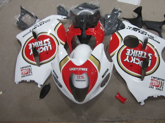 Weiß Lucky Strike Motul Suzuki GSXR 1300 Hayabusa 96-07 Verkleidungen Weiß Lucky Strike Motul Suzuki GSXR 1300 Hayabusa 96-07 Verkleidungen