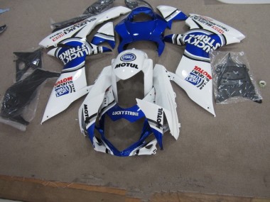 Weiß Lucky Strike Motul Suzuki GSXR 750 K11 11-24 Verkleidungen