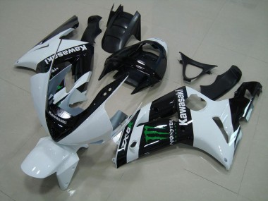 Weiß Monster Kawasaki ZX6R 03-04 Verkleidungen
