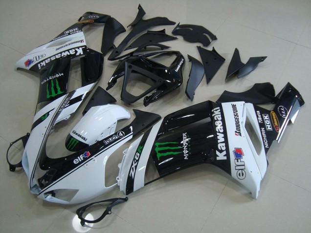Weiß Monster Kawasaki ZX6R 07-08 Verkleidungen Weiß Monster Kawasaki ZX6R 07-08 Verkleidungen