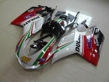 Weiß Rot 46 Ducati 1098 07-14 Verkleidungen