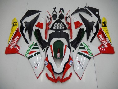 Weiß Rot Alitalia Aprilia RSV4 09-15 Verkleidungen
