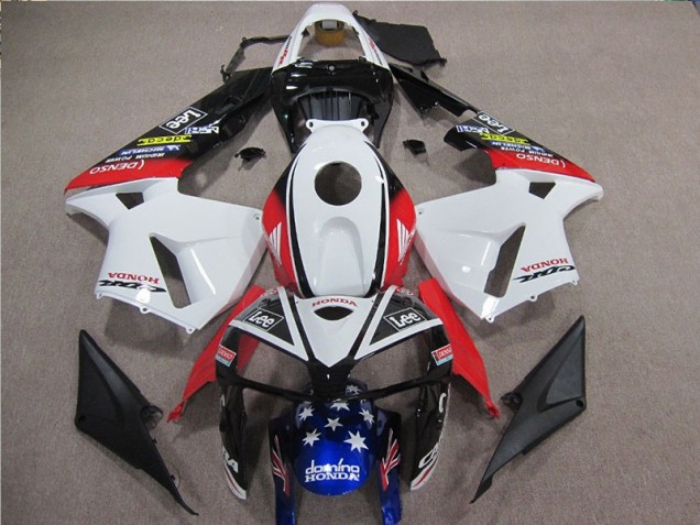 Weiß Rot Blau Lee Honda CBR 600 RR 05-06 Verkleidungen