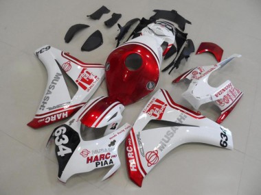 Weiß Rot HARC Pro PIAA 634 Honda CBR 1000 RR 08-11 Verkleidung