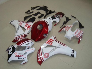 Weiß Rot HARC Pro PIAA 634 Honda CBR 1000 RR 08-11 Verkleidungen