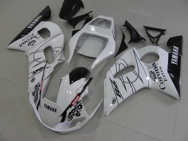 Weiß Schwarz Corona Yamaha R6 98-02 Verkleidungen