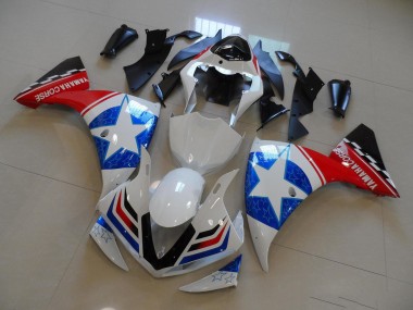 Weiß Schwarz Ducati Stern Yamaha R1 12-14 Verkleidungen