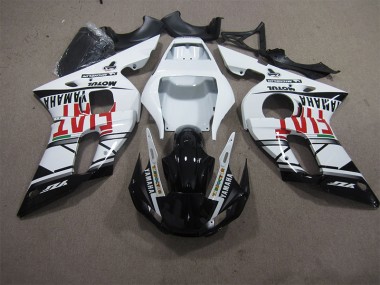 Weiß Schwarz Fiat Yamaha R6 98-02 Verkleidungen