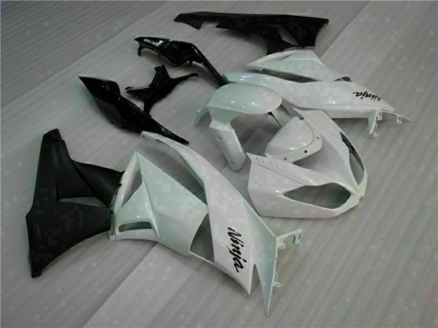 Weiß Schwarz Kawasaki ZX6R 09-12 Verkleidung
