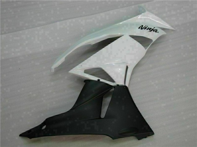 Weiß Schwarz Kawasaki ZX6R 09-12 Verkleidung