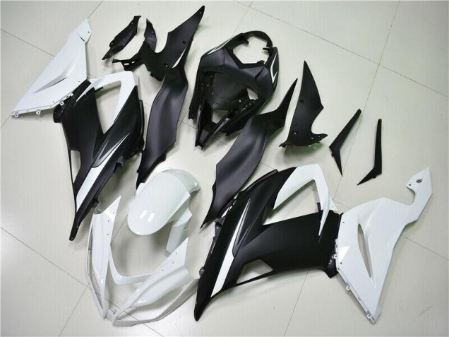 Weiß Schwarz Kawasaki ZX6R 13-18 Verkleidung Weiß Schwarz Kawasaki ZX6R 13-18 Verkleidung