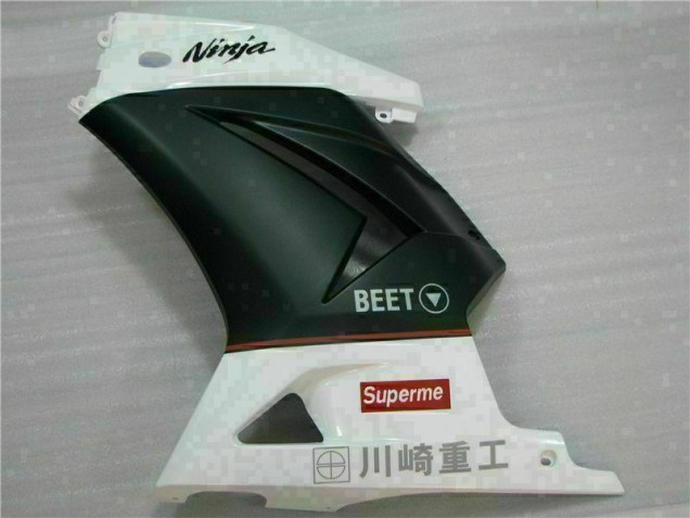 Weiß Schwarz Ninja 3M Kawasaki EX250 08-12 Verkleidungen Weiß Schwarz Ninja 3M Kawasaki EX250 08-12 Verkleidungen