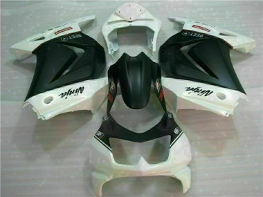 Weiß Schwarz Ninja 3M Kawasaki EX250 08-12 Verkleidungen