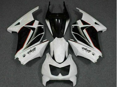 Weiß Schwarz Ninja Kawasaki EX250 08-12 Verkleidung