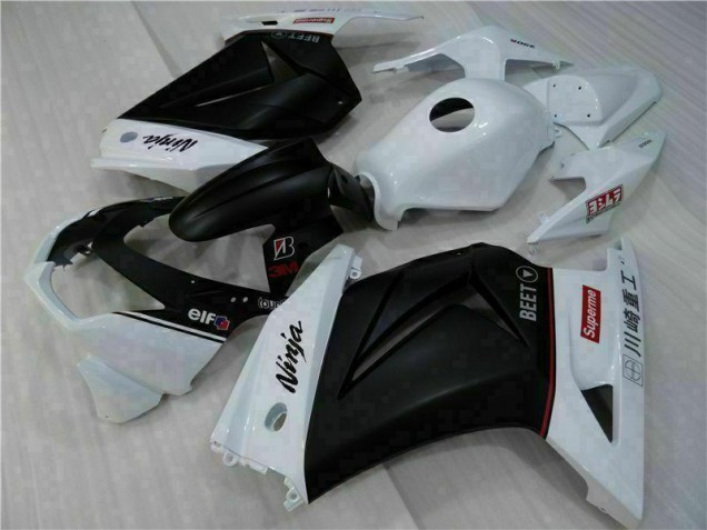 Weiß Schwarz Ninja Kawasaki EX250 08-12 Verkleidungen Weiß Schwarz Ninja Kawasaki EX250 08-12 Verkleidungen