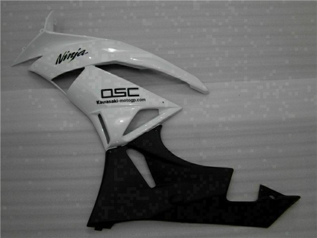 Weiß Schwarz Ninja Kawasaki ZX6R 09-12 Verkleidungen Weiß Schwarz Ninja Kawasaki ZX6R 09-12 Verkleidungen