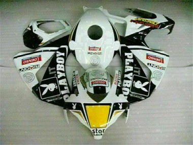 Weiß Schwarz Playboy Honda CBR 1000 RR 08-11 Verkleidung