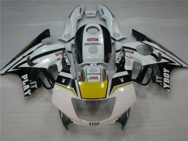 Weiß Schwarz Playboy Honda CBR 600 F3 95-98 Verkleidungen