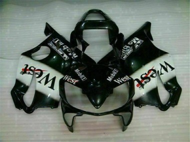 Weiß Schwarz West Honda CBR 600 F4i 01-03 Verkleidungen