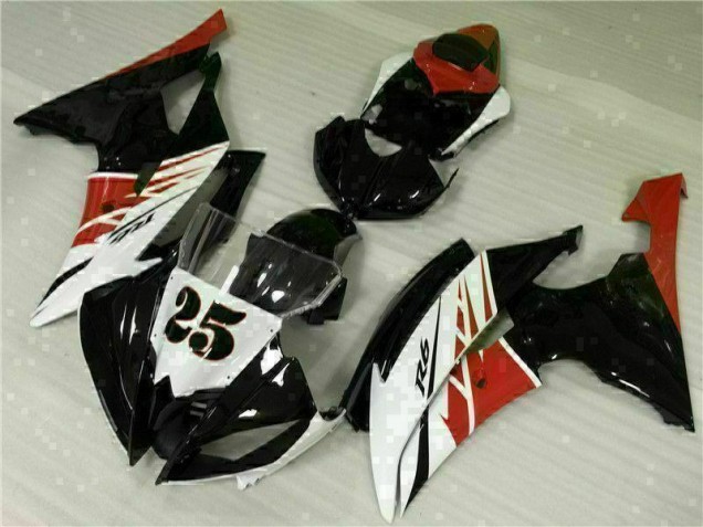 Weiß Schwarz Yamaha R6 08-16 Vollverkleidung Weiß Schwarz Yamaha R6 08-16 Vollverkleidung