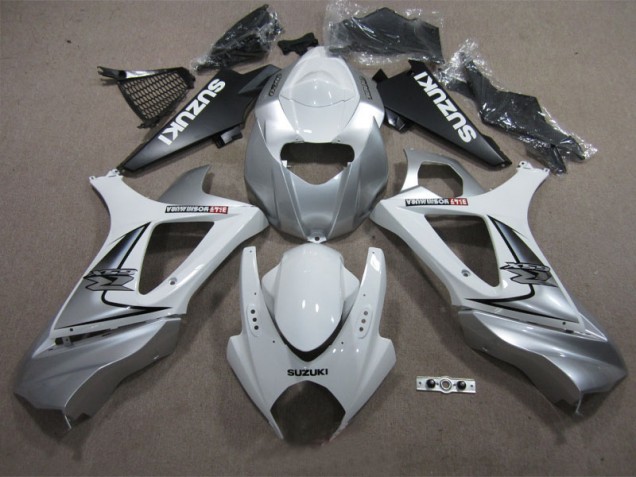 Weiß Silber Suzuki GSXR 1000 K7 07-08 Verkleidungen