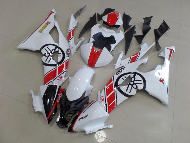 Weiß mit Big Yamaha Logo Yamaha R6 08-16 Verkleidungen